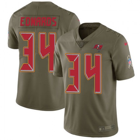 Nike Buccaneers #34 Mike Edwards Olive Men's Stitched NFL Limited 2017 Salute To Service Jersey
