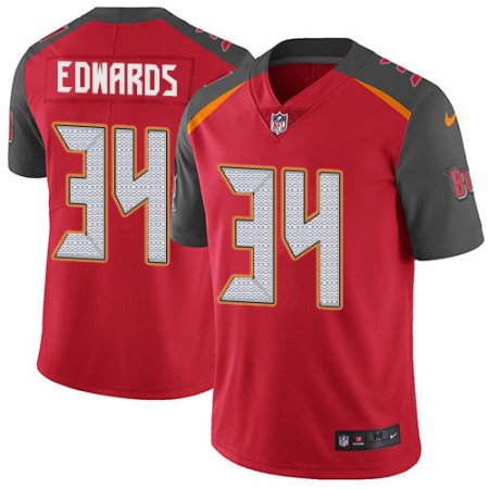 Nike Buccaneers #34 Mike Edwards Red Team Color Men's Stitched NFL Vapor Untouchable Limited Jersey