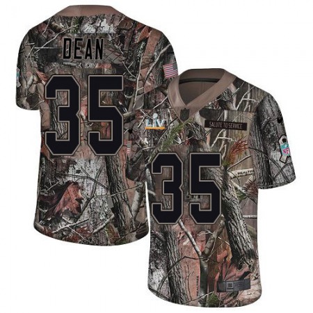 Nike Buccaneers #35 Jamel Dean Camo Men's Super Bowl LV Bound Stitched NFL Limited Rush Realtree Jersey