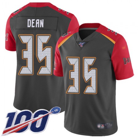 Nike Buccaneers #35 Jamel Dean Gray Men's Stitched NFL Limited Inverted Legend 100th Season Jersey