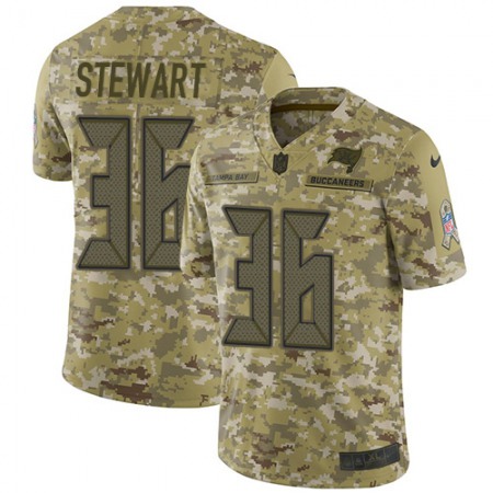 Nike Buccaneers #36 M.J. Stewart Camo Men's Stitched NFL Limited 2018 Salute To Service Jersey