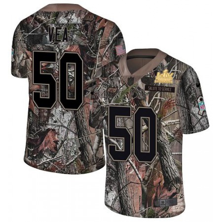 Nike Buccaneers #50 Vita Vea Camo Men's Super Bowl LV Champions Patch Stitched NFL Limited Rush Realtree Jersey