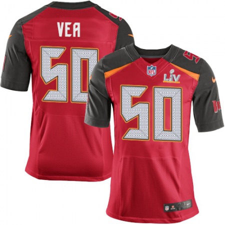 Nike Buccaneers #50 Vita Vea Red Team Color Men's Super Bowl LV Bound Stitched NFL Vapor Untouchable Elite Jersey