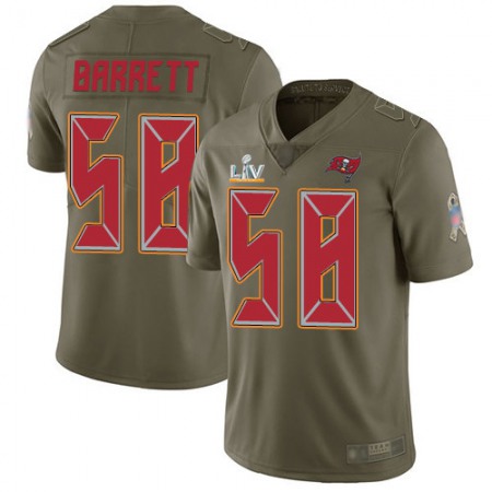 Nike Buccaneers #58 Shaquil Barrett Olive Men's Super Bowl LV Bound Stitched NFL Limited 2017 Salute To Service Jersey