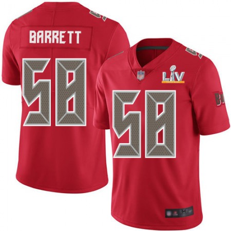 Nike Buccaneers #58 Shaquil Barrett Red Men's Super Bowl LV Bound Stitched NFL Limited Rush Jersey