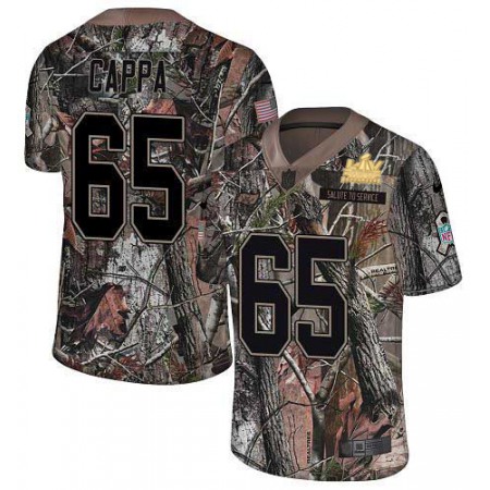 Nike Buccaneers #65 Alex Cappa Camo Men's Super Bowl LV Champions Patch Stitched NFL Limited Rush Realtree Jersey