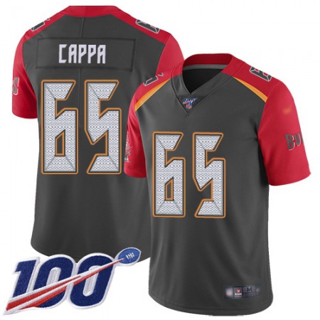 Nike Buccaneers #65 Alex Cappa Gray Men's Stitched NFL Limited Inverted Legend 100th Season Jersey