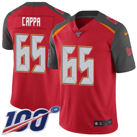 Nike Buccaneers #65 Alex Cappa Red Team Color Men's Stitched NFL 100th Season Vapor Untouchable Limited Jersey