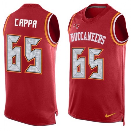 Nike Buccaneers #65 Alex Cappa Red Team Color Men's Stitched NFL Limited Tank Top Jersey