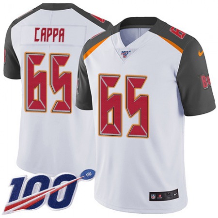 Nike Buccaneers #65 Alex Cappa White Men's Stitched NFL 100th Season Vapor Untouchable Limited Jersey