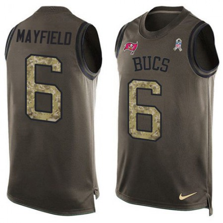 Nike Buccaneers #6 Baker Mayfield Green Men's Stitched NFL Limited Salute To Service Tank Top Jersey