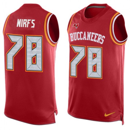 Nike Buccaneers #78 Tristan Wirfs Red Team Color Men's Stitched NFL Limited Tank Top Jersey