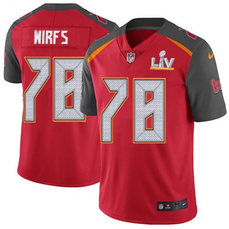 Nike Buccaneers #78 Tristan Wirfs Red Team Color Men's Super Bowl LV Bound Stitched NFL Vapor Untouchable Limited Jersey