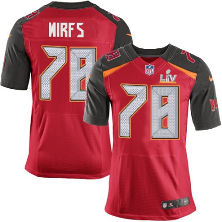 Nike Buccaneers #78 Tristan Wirfs Red Team Color Men's Super Bowl LV Bound Stitched NFL Vapor Untouchable Elite Jersey