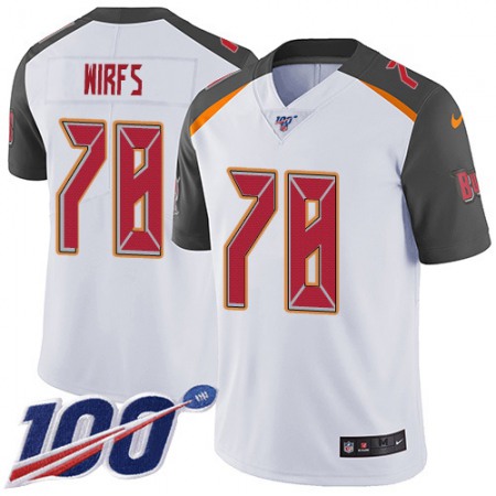 Nike Buccaneers #78 Tristan Wirfs White Men's Stitched NFL 100th Season Vapor Untouchable Limited Jersey