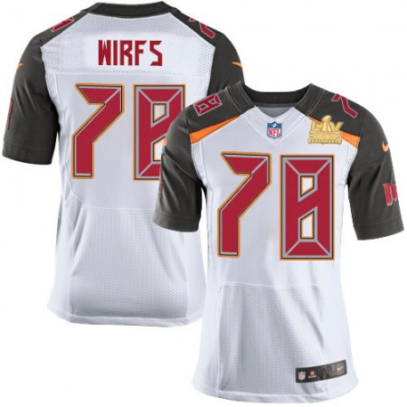 Nike Buccaneers #78 Tristan Wirfs White Men's Super Bowl LV Champions Patch Stitched NFL New Elite Jersey