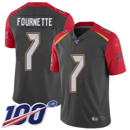 Nike Buccaneers #7 Leonard Fournette Gray Men's Stitched NFL Limited Inverted Legend 100th Season Jersey