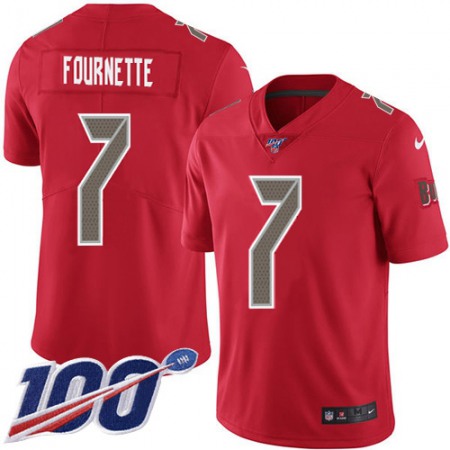 Nike Buccaneers #7 Leonard Fournette Red Men's Stitched NFL Limited Rush 100th Season Jersey