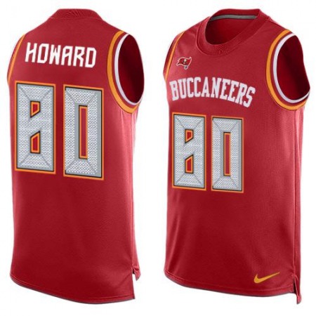 Nike Buccaneers #80 O. J. Howard Red Team Color Men's Stitched NFL Limited Tank Top Jersey