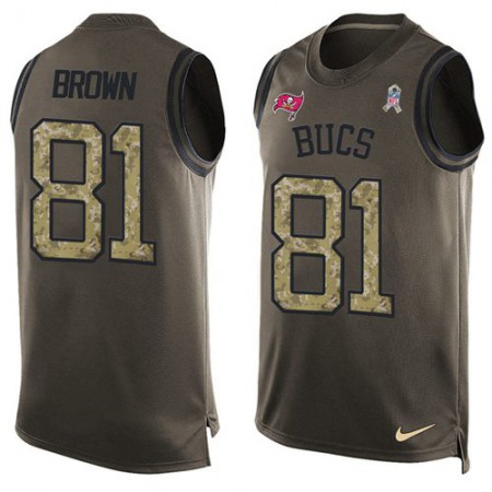 Nike Buccaneers #81 Antonio Brown Green Men's Stitched NFL Limited Salute To Service Tank Top Jersey