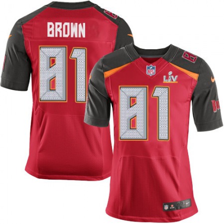 Nike Buccaneers #81 Antonio Brown Red Team Color Men's Super Bowl LV Bound Stitched NFL Vapor Untouchable Elite Jersey