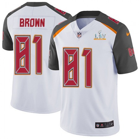 Nike Buccaneers #81 Antonio Brown White Men's Super Bowl LV Bound Stitched NFL Vapor Untouchable Limited Jersey