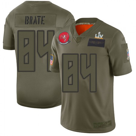 Nike Buccaneers #84 Cameron Brate Camo Men's Super Bowl LV Bound Stitched NFL Limited 2019 Salute To Service Jersey