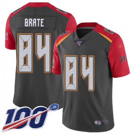 Nike Buccaneers #84 Cameron Brate Gray Men's Stitched NFL Limited Inverted Legend 100th Season Jersey