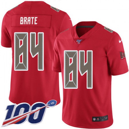 Nike Buccaneers #84 Cameron Brate Red Men's Stitched NFL Limited Rush 100th Season Jersey
