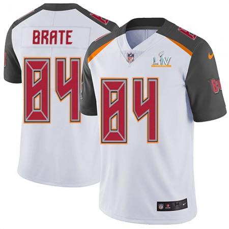 Nike Buccaneers #84 Cameron Brate White Men's Super Bowl LV Bound Stitched NFL Vapor Untouchable Limited Jersey