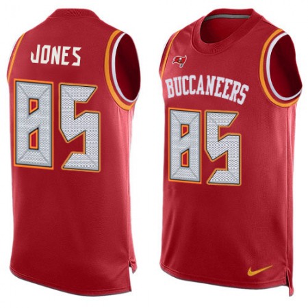 Nike Buccaneers #85 Julio Jones Red Team Color Men's Stitched NFL Limited Tank Top Jersey