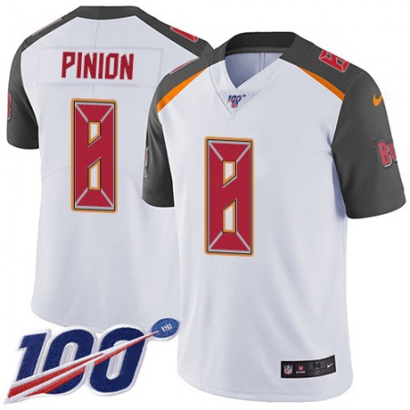 Nike Buccaneers #8 Bradley Pinion White Men's Stitched NFL 100th Season Vapor Untouchable Limited Jersey