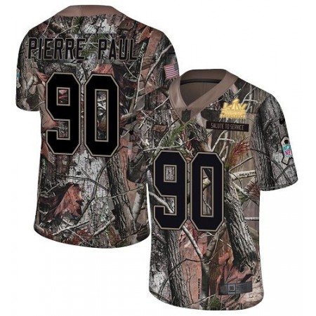 Nike Buccaneers #90 Jason Pierre-Paul Camo Men's Super Bowl LV Champions Patch Stitched NFL Limited Rush Realtree Jersey