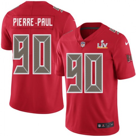 Nike Buccaneers #90 Jason Pierre-Paul Red Men's Super Bowl LV Bound Stitched NFL Limited Rush Jersey