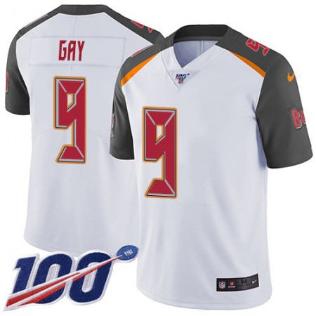 Nike Buccaneers #9 Matt Gay White Men's Stitched NFL 100th Season Vapor Untouchable Limited Jersey