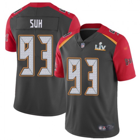 Nike Buccaneers #93 Ndamukong Suh Gray Men's Super Bowl LV Bound Stitched NFL Limited Inverted Legend Jersey