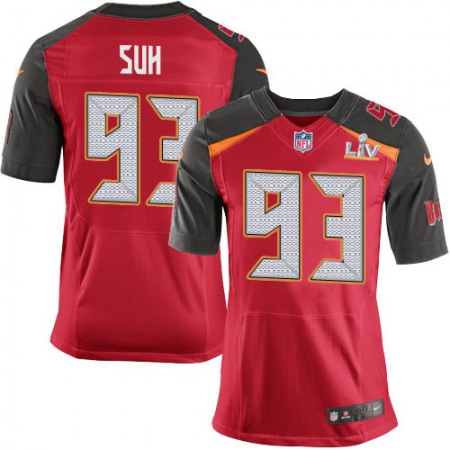 Nike Buccaneers #93 Ndamukong Suh Red Team Color Men's Super Bowl LV Bound Stitched NFL Vapor Untouchable Elite Jersey