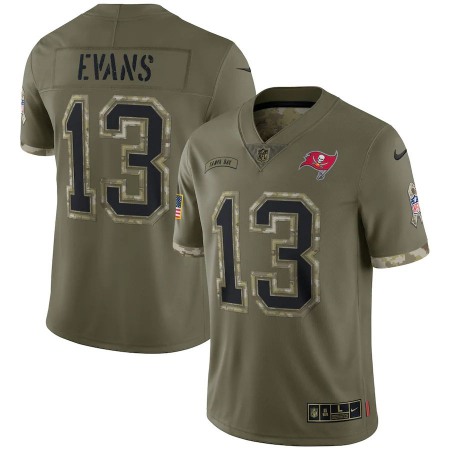 Tampa Bay Buccaneers #13 Mike Evans Nike Men's 2022 Salute To Service Limited Jersey - Olive