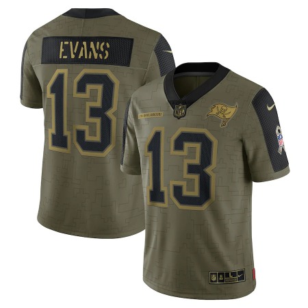 Tampa Bay Buccaneers #13 Mike Evans Olive Nike 2021 Salute To Service Limited Player Jersey