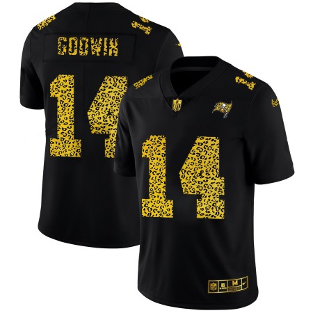 Tampa Bay Buccaneers #14 Chris Godwin Men's Nike Leopard Print Fashion Vapor Limited NFL Jersey Black