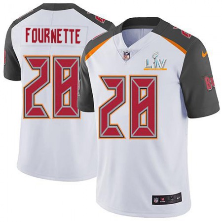 Tampa Bay Buccaneers #28 Leonard Fournette White Men's Super Bowl LV Bound Stitched NFL Vapor Untouchable Limited Jersey