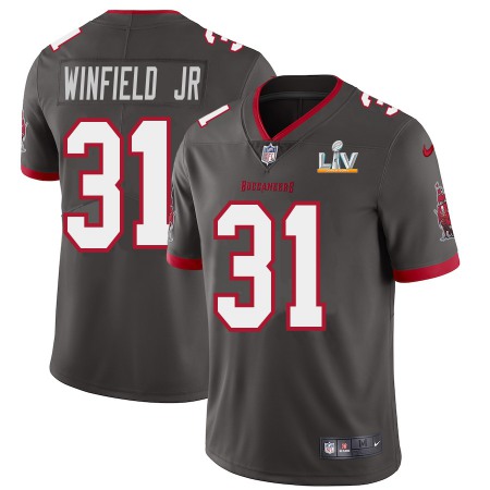 Tampa Bay Buccaneers #31 Antoine Winfield Jr. Men's Super Bowl LV Bound Nike Pewter Alternate Vapor Limited Jersey