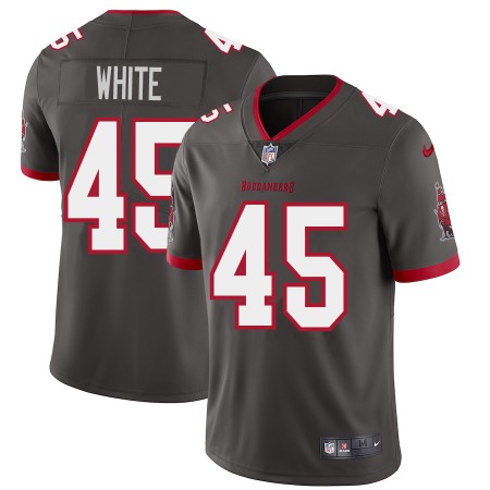 Tampa Bay Buccaneers #45 Devin White Men's Nike Pewter Alternate Vapor Limited Jersey