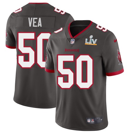 Tampa Bay Buccaneers #50 Vita Vea Men's Super Bowl LV Bound Nike Pewter Alternate Vapor Limited Jersey