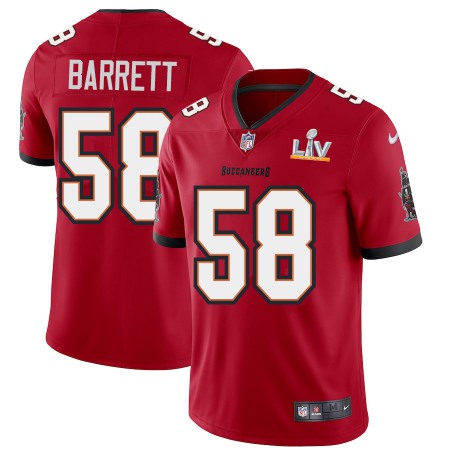 Tampa Bay Buccaneers #58 Shaquil Barrett Men's Super Bowl LV Bound Nike Red Vapor Limited Jersey