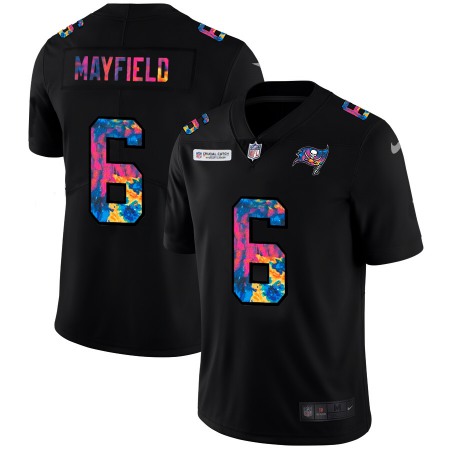 Tampa Bay Buccaneers #6 Baker Mayfield Men's Nike Multi-Color Black 2020 NFL Crucial Catch Vapor Untouchable Limited Jersey