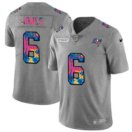 Tampa Bay Buccaneers #6 Julio Jones Men's Nike Multi-Color 2020 NFL Crucial Catch NFL Jersey Greyheather