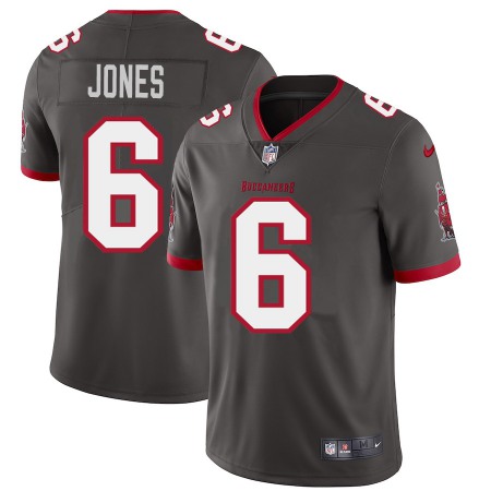 Tampa Bay Buccaneers #6 Julio Jones Men's Nike Pewter Alternate Vapor Limited Jersey