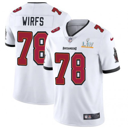 Tampa Bay Buccaneers #78 Tristan Wirfs Men's Super Bowl LV Bound Nike White Vapor Limited Jersey