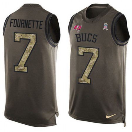 Tampa Bay Buccaneers #7 Leonard Fournette Green Men's Stitched NFL Limited Salute To Service Tank Top Jersey